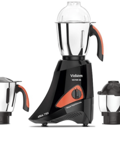 Vidiem Mixer Grinder 577 A Vector SS (Black) | 750-watt mixer grinder 3 Leakproof Jars with self-lock for wet & dry spices, chutneys & curries | 5 Years Warranty